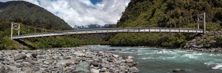 Bridge at Karangarua River. Westcoast New Zealand