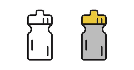 Sports bottle icon. Flat style icon with a simple line. Isolated vector illustration.