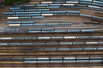 trains on the tracks in china