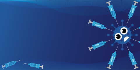 Web banner for agitation of prophylaxis against viral diseases in medical institutions, the concept of the benefits of vaccination for human health