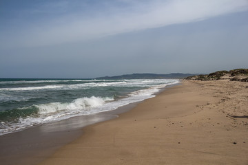 Sandy beach in the north of Sardinia, Italy