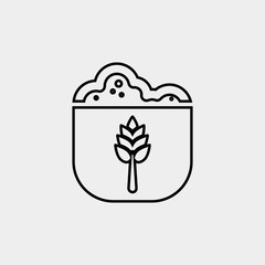 bag of wheat icon vector illustration and symbol for website and graphic design