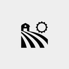farm house icon vector illustration and symbol for website and graphic design