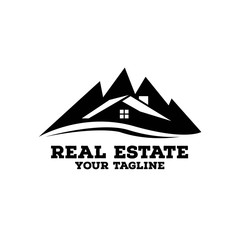 Fototapeta na wymiar Vector Illustration Home Mountain Logo Concept