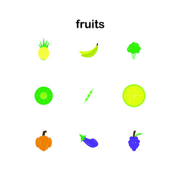 desaign fruits icon set
