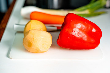 vegetales frescos listos para cocinar