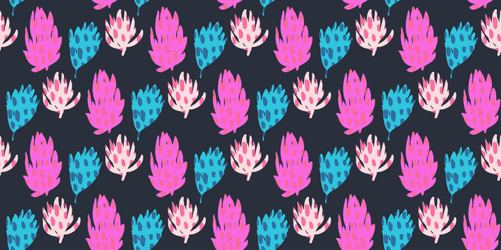 Fashion Prothea Pattern. Seamless  Surface for Invitation , Notebook, Banner , Wrap Paper ,Textiles, Cover, Magazine ,Postcard Background ,Textile , Wallpaper