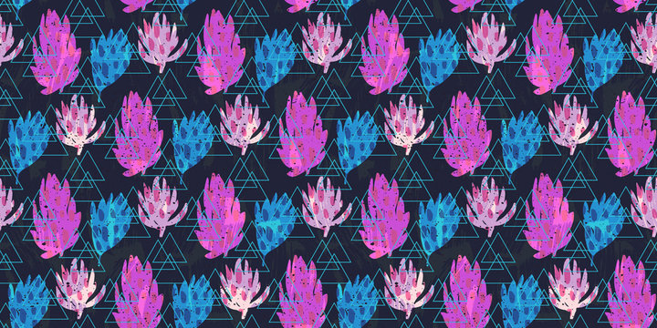 Fashion Prothea Pattern. Seamless  Surface for Invitation , Notebook, Banner , Wrap Paper ,Textiles, Cover, Magazine ,Postcard Background ,Textile , Wallpaper