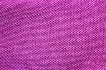 Textured purple cloth background. Empty cotton fiber material, colorful violet fabric pattern close up view. Simple textile wallpaper for shopping and design concept 