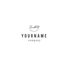 Fototapeta premium A magic herb potion. Hand drawn vector logo template.