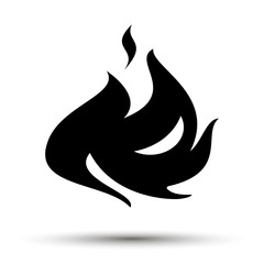 Fire icon vector illustration isolated. Flame icon logo
