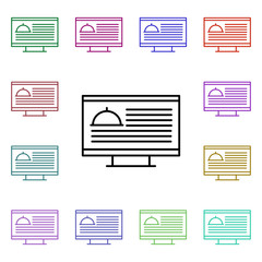 Food, computer multi color style icon. Simple thin line, outline vector of food and drink icons for ui and ux, website or mobile application