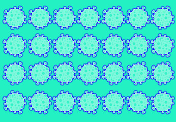 Background texture: new coronavirus. Seamless coronavirus pattern. Concept: medicine, microbiology, epidemic