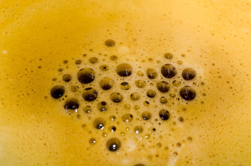 Coffee Foam with Bubbles.
