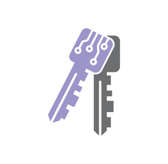 Smart key related icon on background for graphic and web design. Creative illustration concept symbol for web or mobile app
