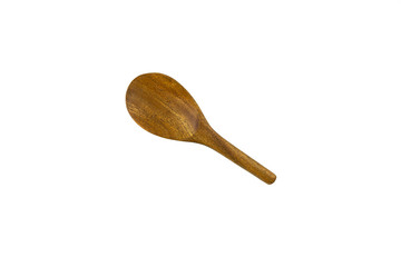 Wooden spoon isolated on white background