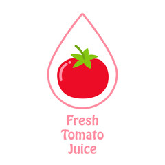 Tomato juice logo design template vector illustration