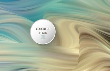 Modern colorful flow poster. Wave Liquid shape in blue color background. Art design for your design project.