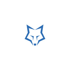 simple fox head logo design