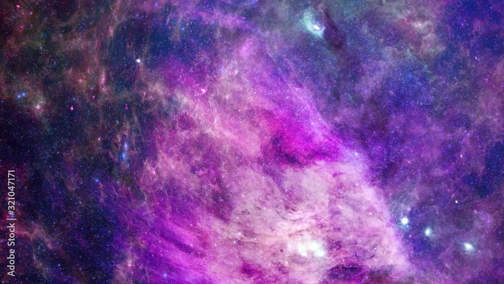 Wall mural animation view to travelling across the universe in moving