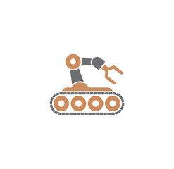 Robotic manufacture related icon on background for graphic and web design. Creative illustration concept symbol for web or mobile app