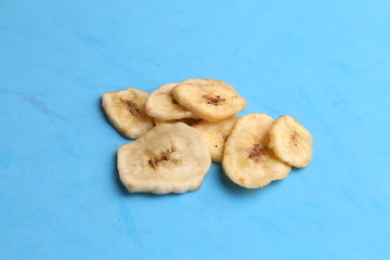 fried banana in color background