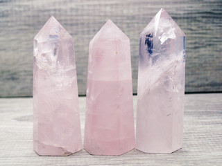 pink gem crystal quartz mineral geological background - obrazy, fototapety, plakaty
