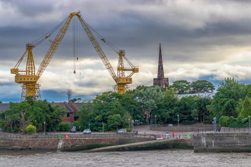 Cranes in Liverpool