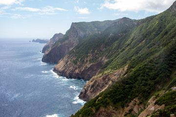 Madeira coastline cliffs Hiking small trail sea