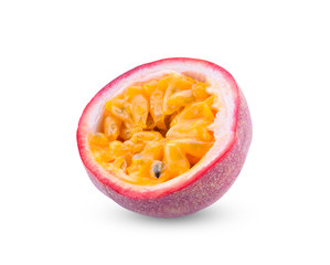 Passion fruit  on white background