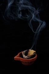 Benzoin or benjamin is a balsamic resin obtained from the bark of several species of trees in the genus Styrax. It is used in perfumes, some kinds of incense,as a flavoring, and medicine.