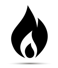 Fire icon vector illustration isolated. Flame icon logo