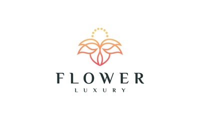luxury flower logo design