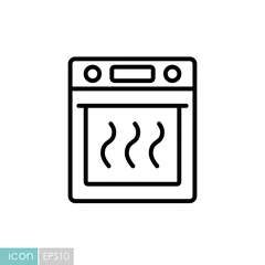 Foto op Plexiglas Electric oven vector kitchen icon © nasik