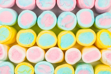 Colorful tasty marshmallow background.