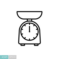Scales vector icon. Kitchen appliance