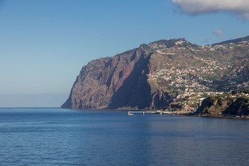 Madeira spectacular landscape coastline cliffs Hiking small trail sea