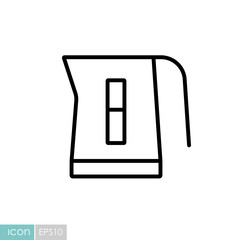 Electric kettle vector icon. Kitchen appliance