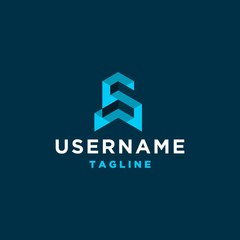 number 5 logo design inspiration . letter S logo . number 5 logo template . letter S with 3d style . 3d logo template . building architecture business 