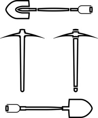 Shovel And Pickaxe Icon