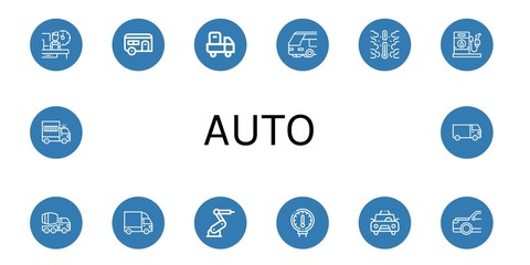 Set of auto icons