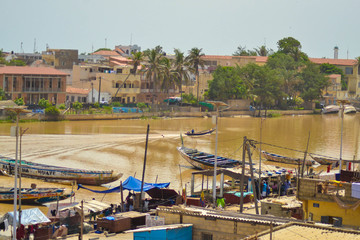 Fototapeta premium st louis senegal fleuve 