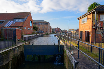 Entrance to the former dry dock at Newark Town Lock