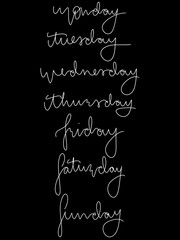 Monday to sunday story sticker