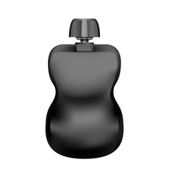 Realistic blank black pouch doypack with top cap
