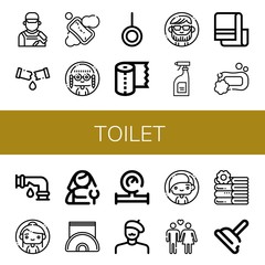 Set of toilet icons