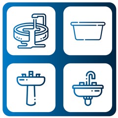 basin simple icons set