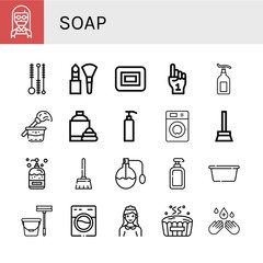 Set of soap icons