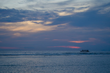 Fototapeta na wymiar Gili Trawangan. Sunset in Indonesia