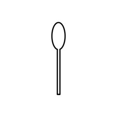 Spoon outline icon isolated. Symbol, logo illustration for mobile concept and web design.
